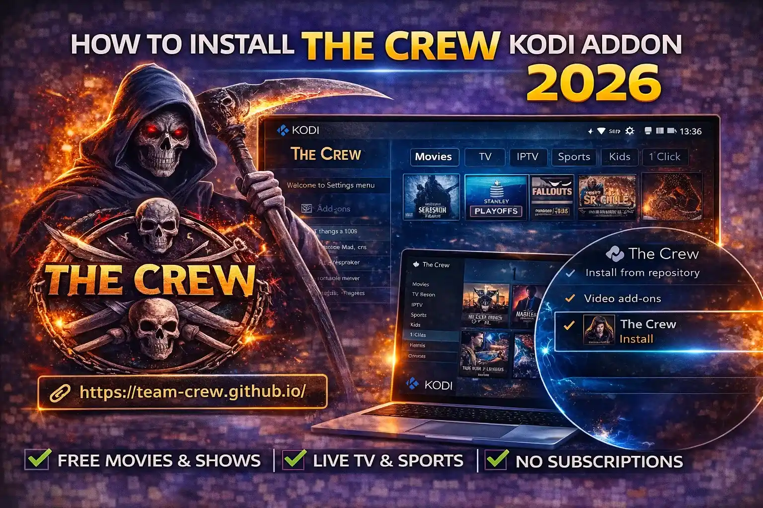 How to Install The Crew Kodi Addon