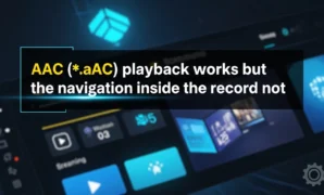 aac aac playback works but the navigation inside the record
