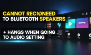 cannot reconnect to bluetooth speakers next day hangs when