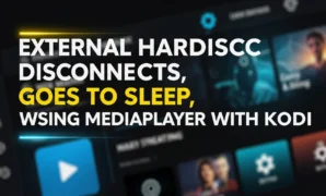 external harddisc disconnects goes to sleep when using media