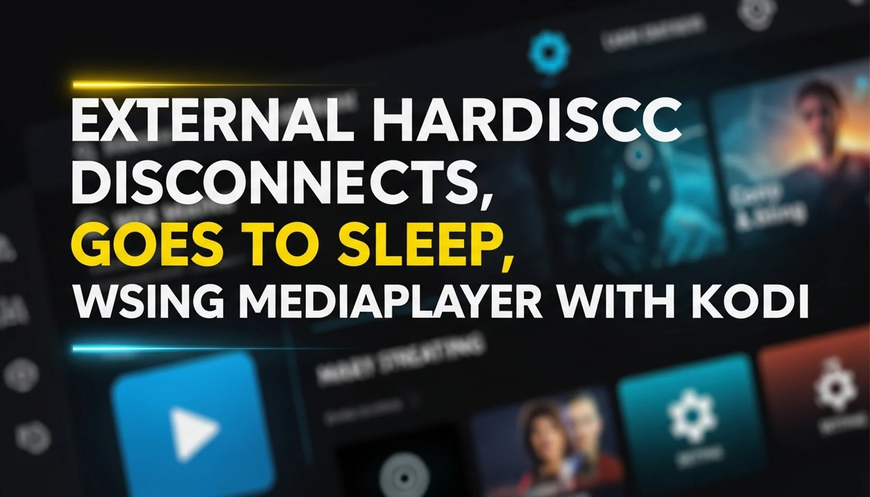 external harddisc disconnects goes to sleep when using media