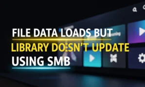 file data loads but library doesnt update using smb