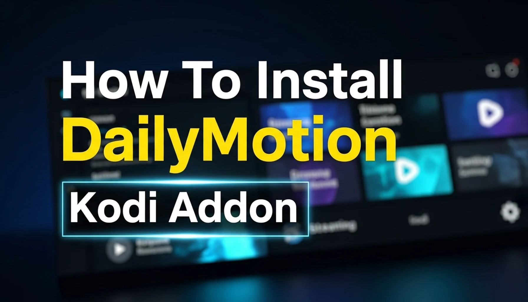 how to install dailymotion kodi addon