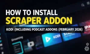 how to install scraper addon kodi including podcast addons f