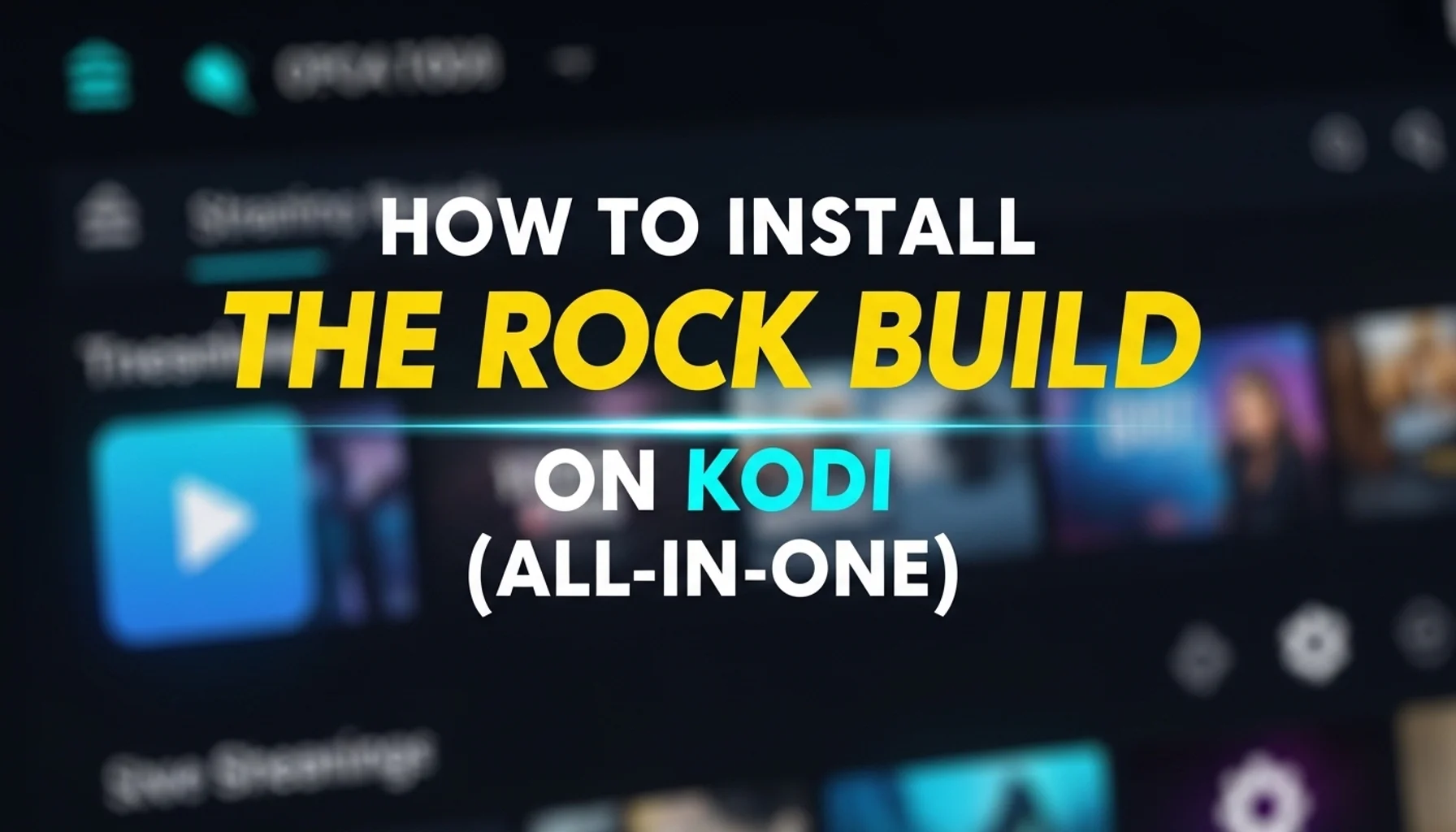 how to install the rock build on kodi all in one