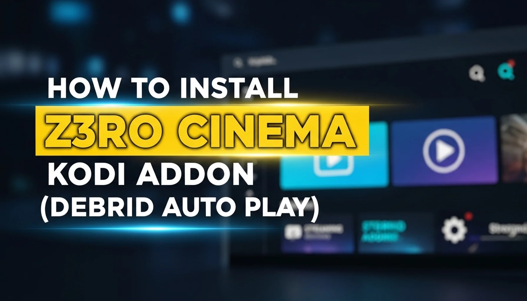 how to install z3ro cinema kodi addon debrid auto play