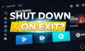 shut down x on exit