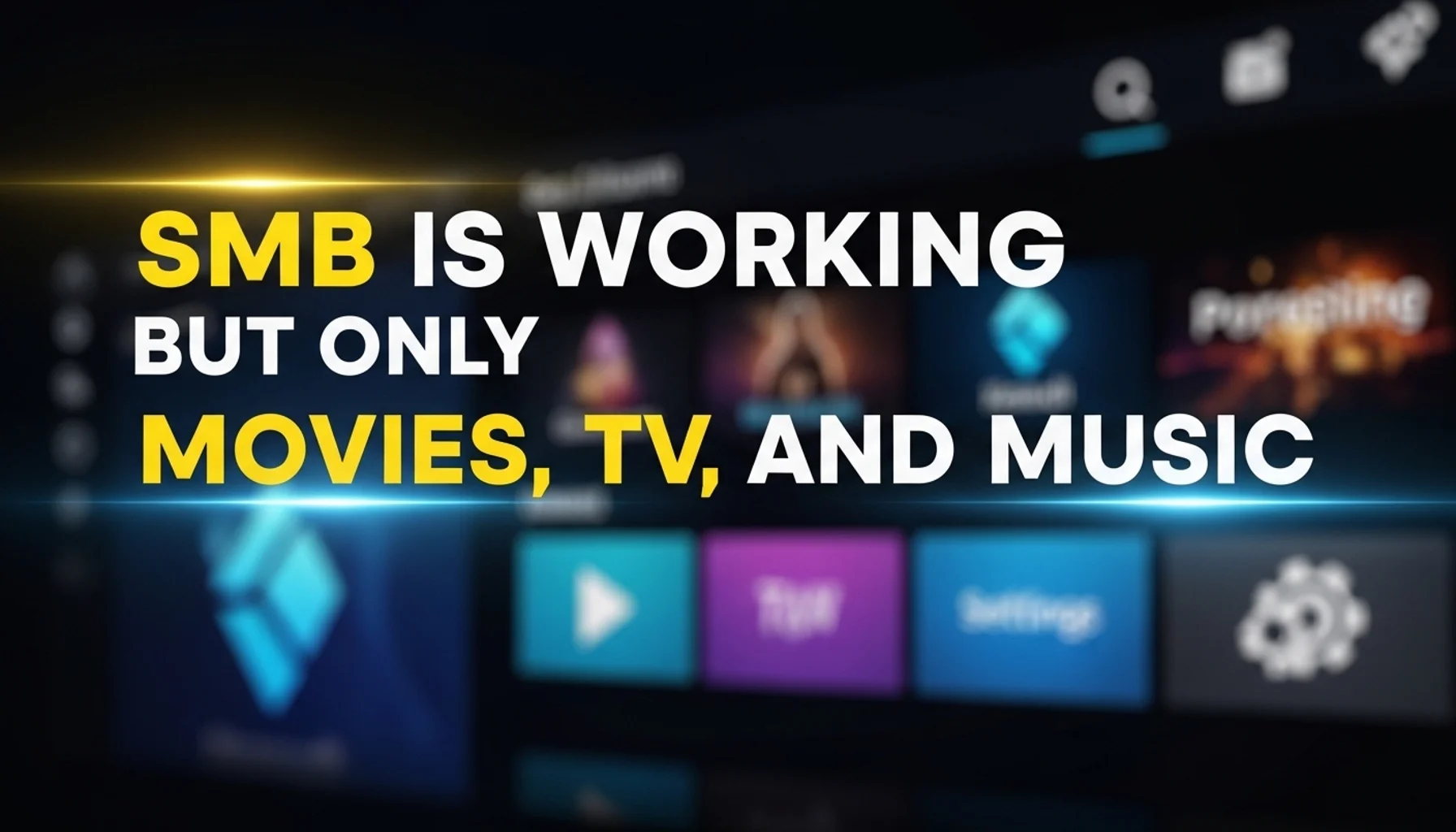 smb is working but only movies tv and music