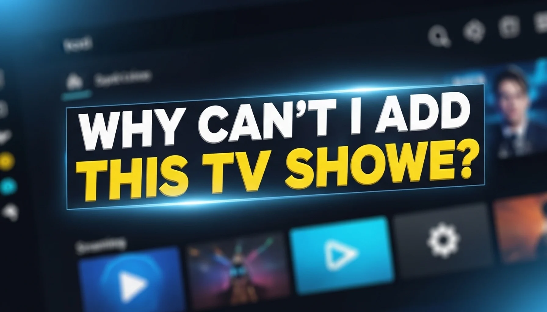 why cant i add this tv show