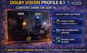 Dolby Vision profile 8.1 content dark on SDR TV