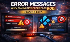 Error messages when playing moviesseries