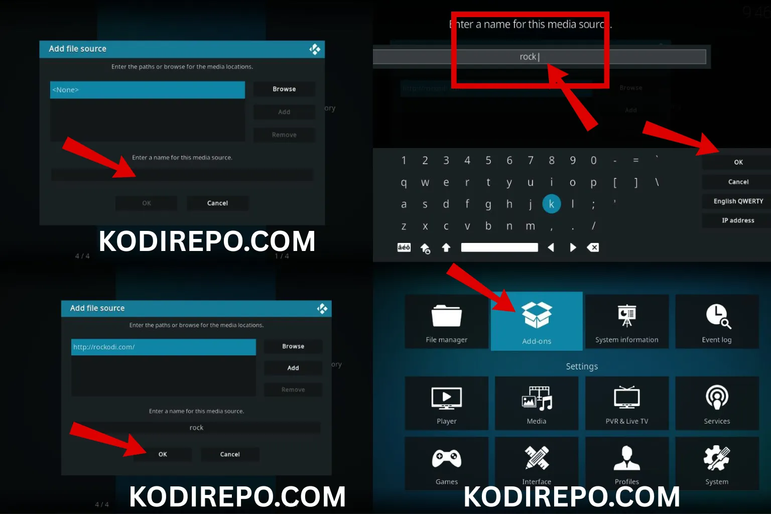 How add repo url on KODI