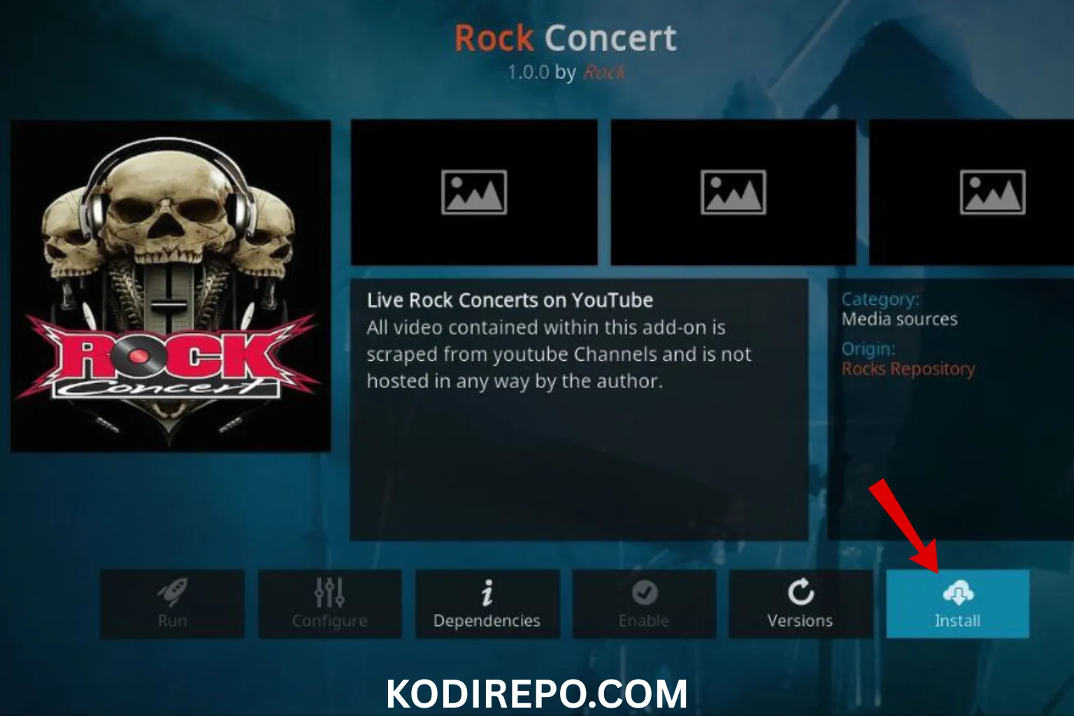 Install repo on kodi and watch free tv