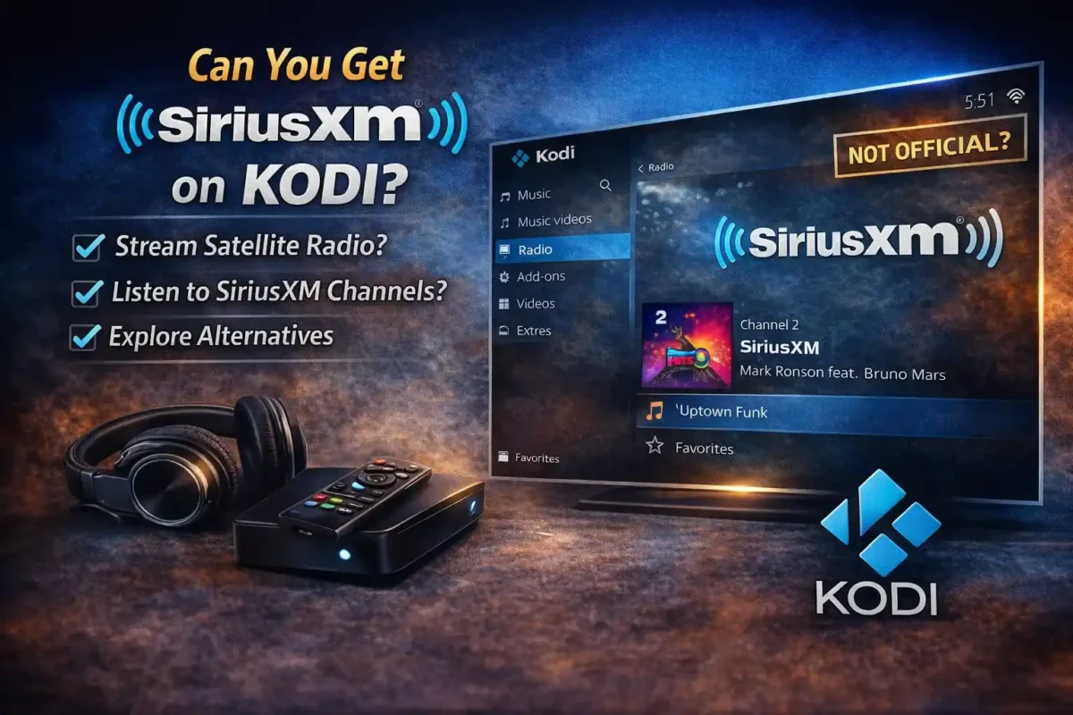 Is there a SiriusXM addon for the Radio section in Kodi e1773466533647