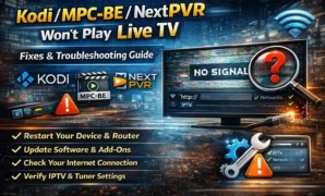 Kodi MPC BE NextPVR Wont Play Live TV Fixes Troubleshooting Guide