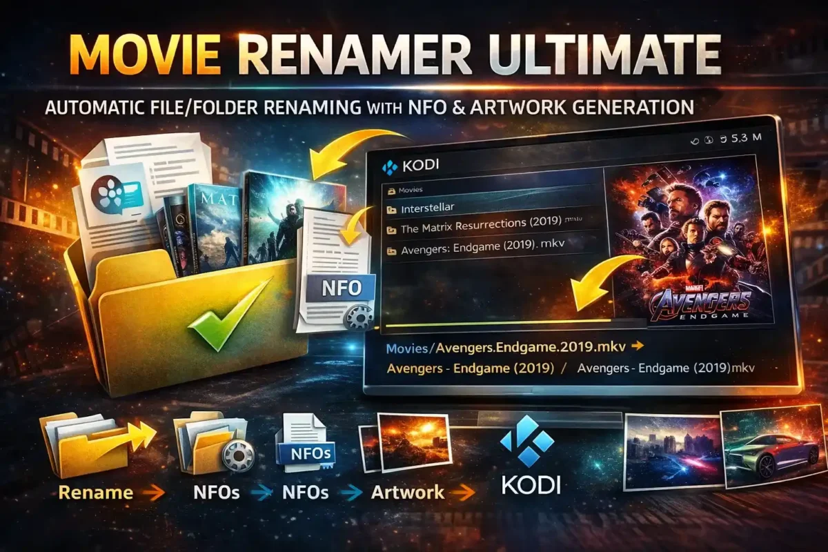 Movie Renamer Ultimate Automatic FileFolder Renaming with NFO Artwork Generation e1773504616779