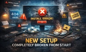New setup completely broken from start. Please explain