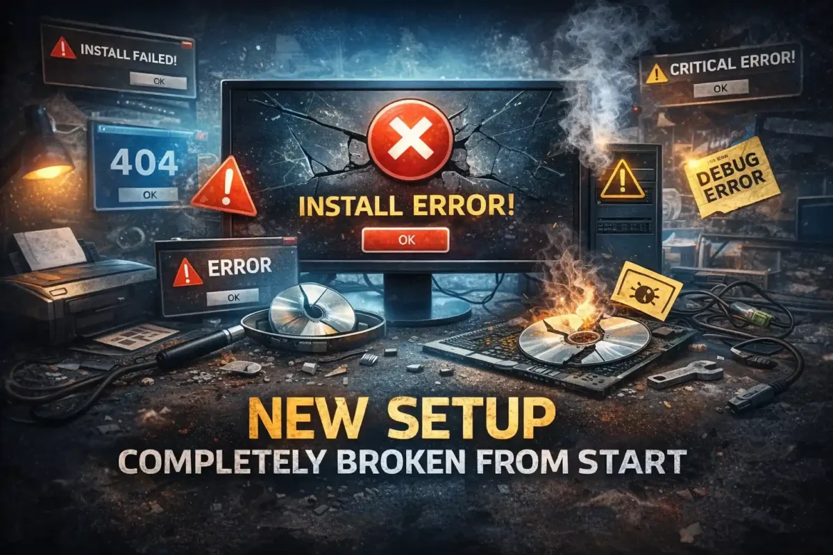 New setup completely broken from start. Please explain e1773548234793