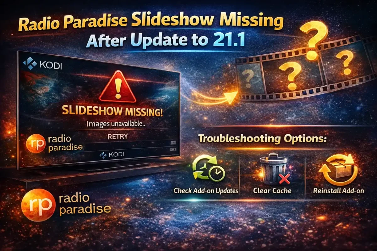 Radio Paradise slideshow are missing since update to 21.1 Radio Paradise slideshow are missing since update to 21.1 e1773467540743