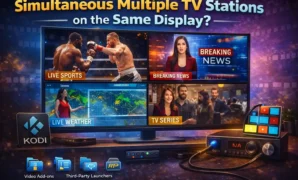 Simultaneous multiple TV stations on the same display