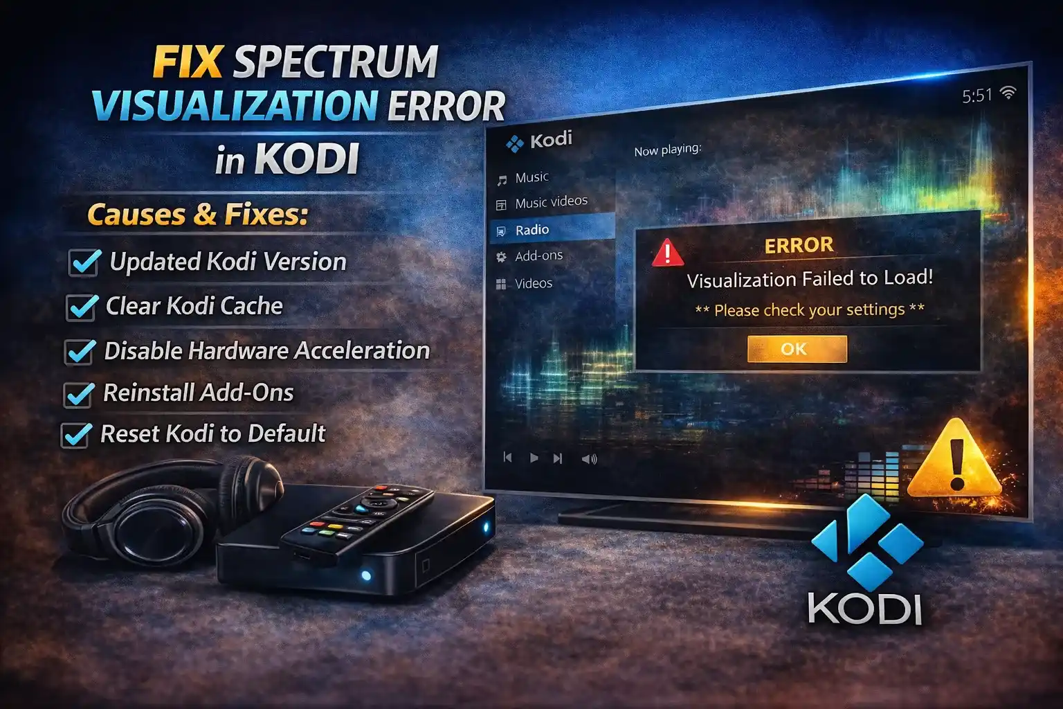 Spectrum visualization error