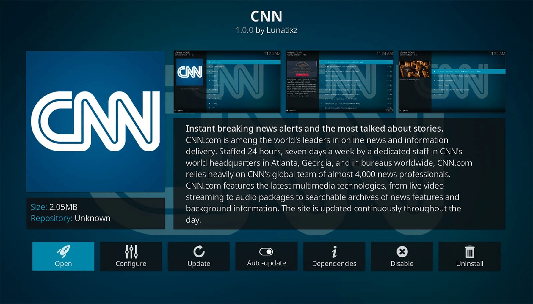 cnn kodi addon how to install it on kodi