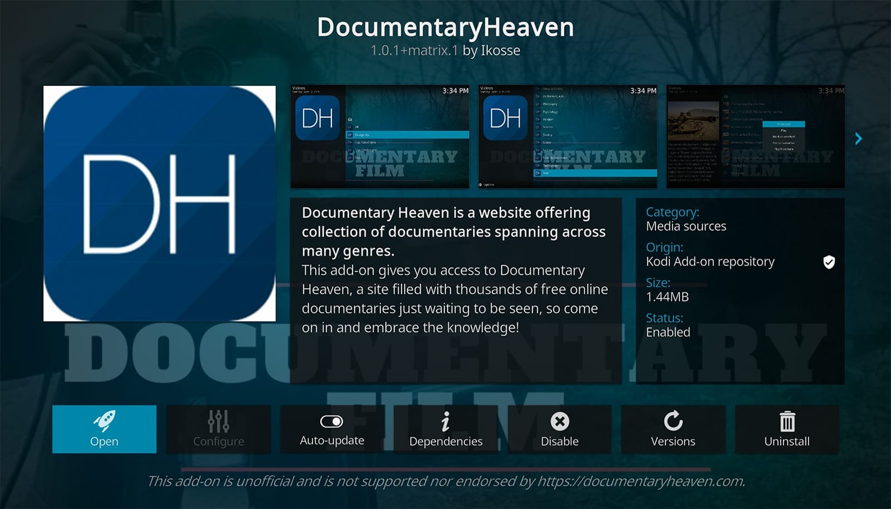 documentary heaven kodi addon how to install it on kodi