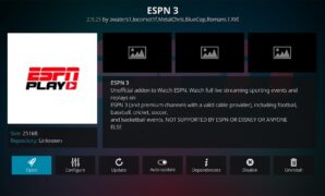 espn 3 kodi addon how to install it on kodi
