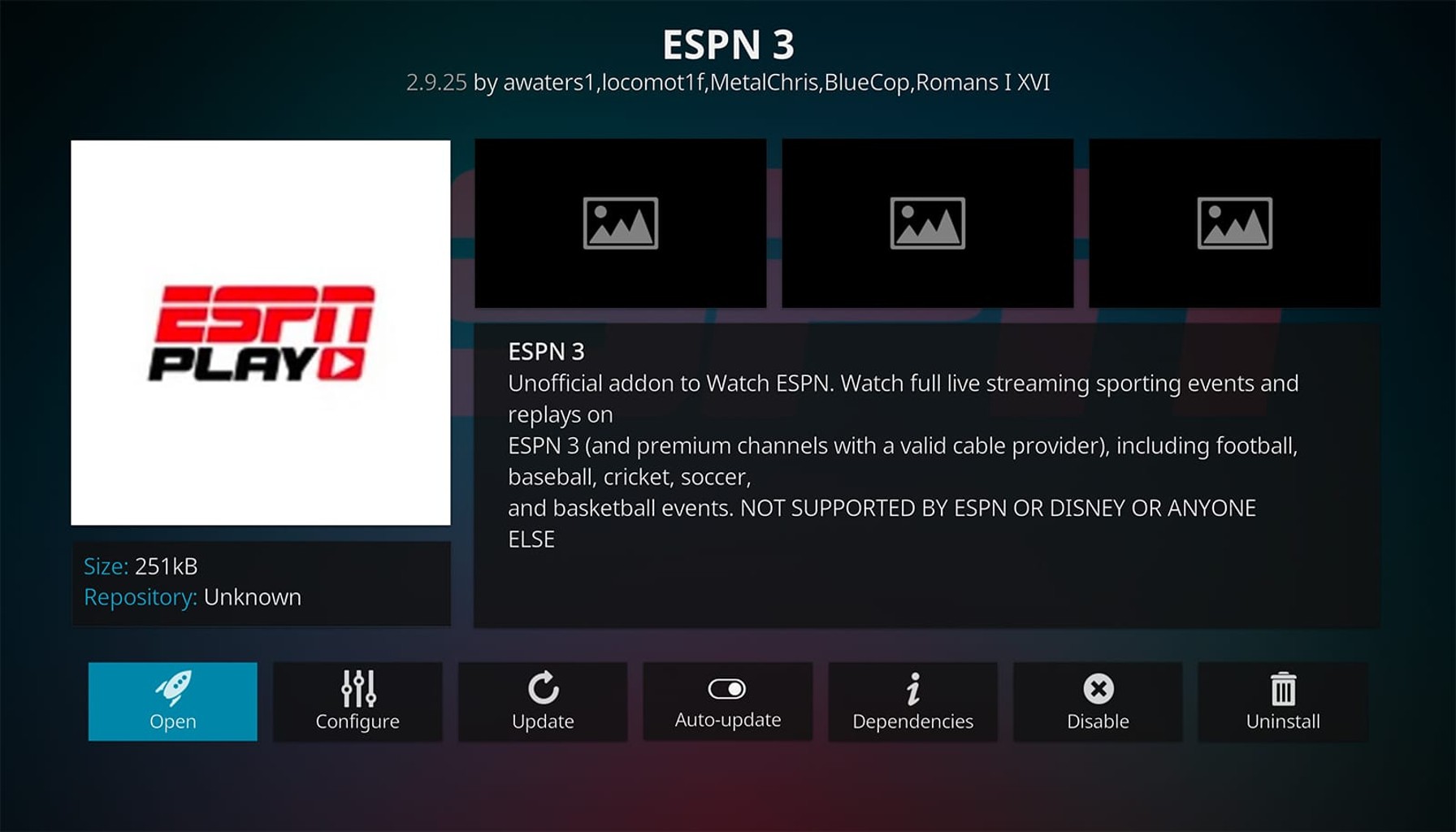 espn 3 kodi addon how to install it on kodi