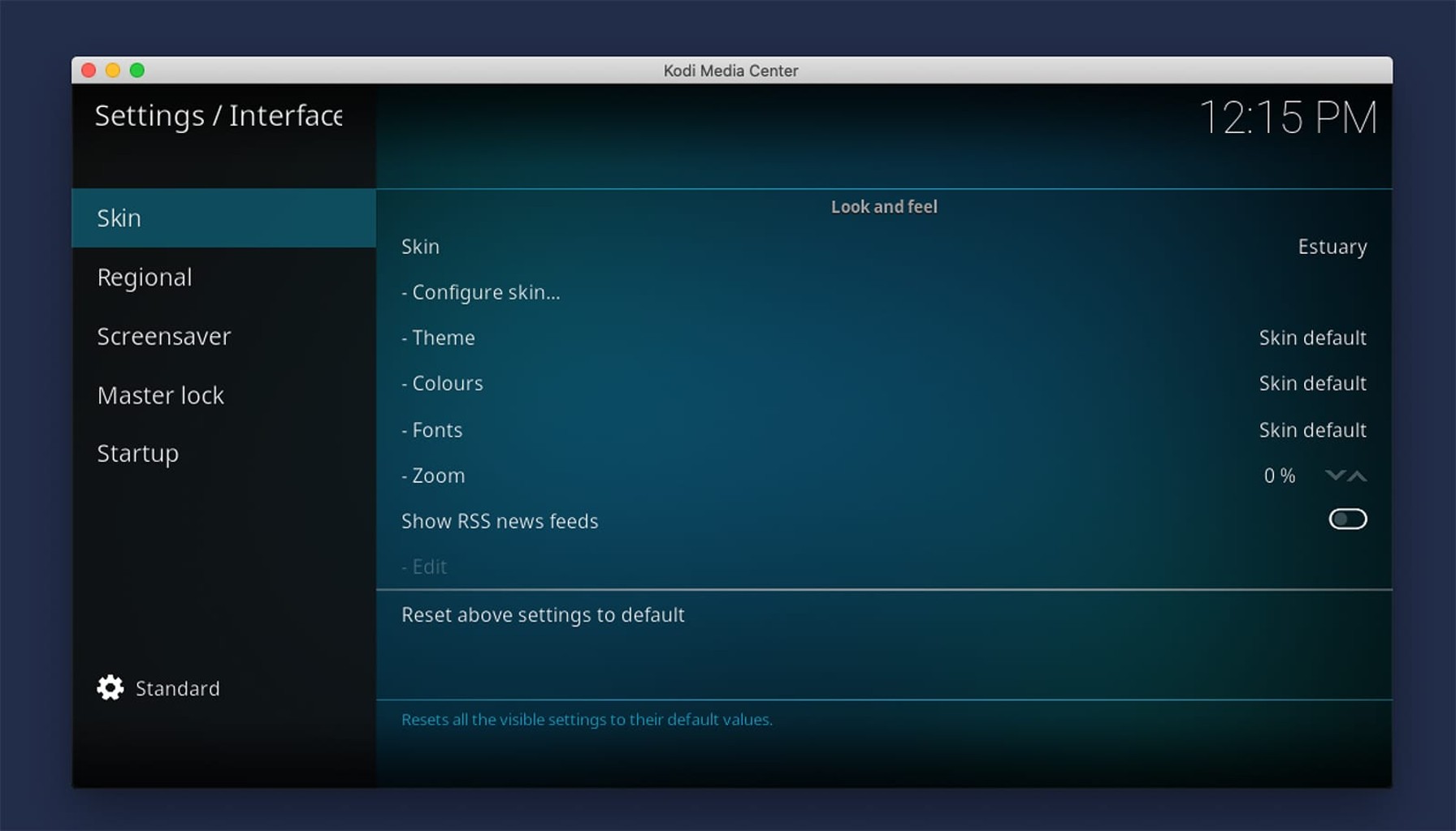 how to change skins on kodi