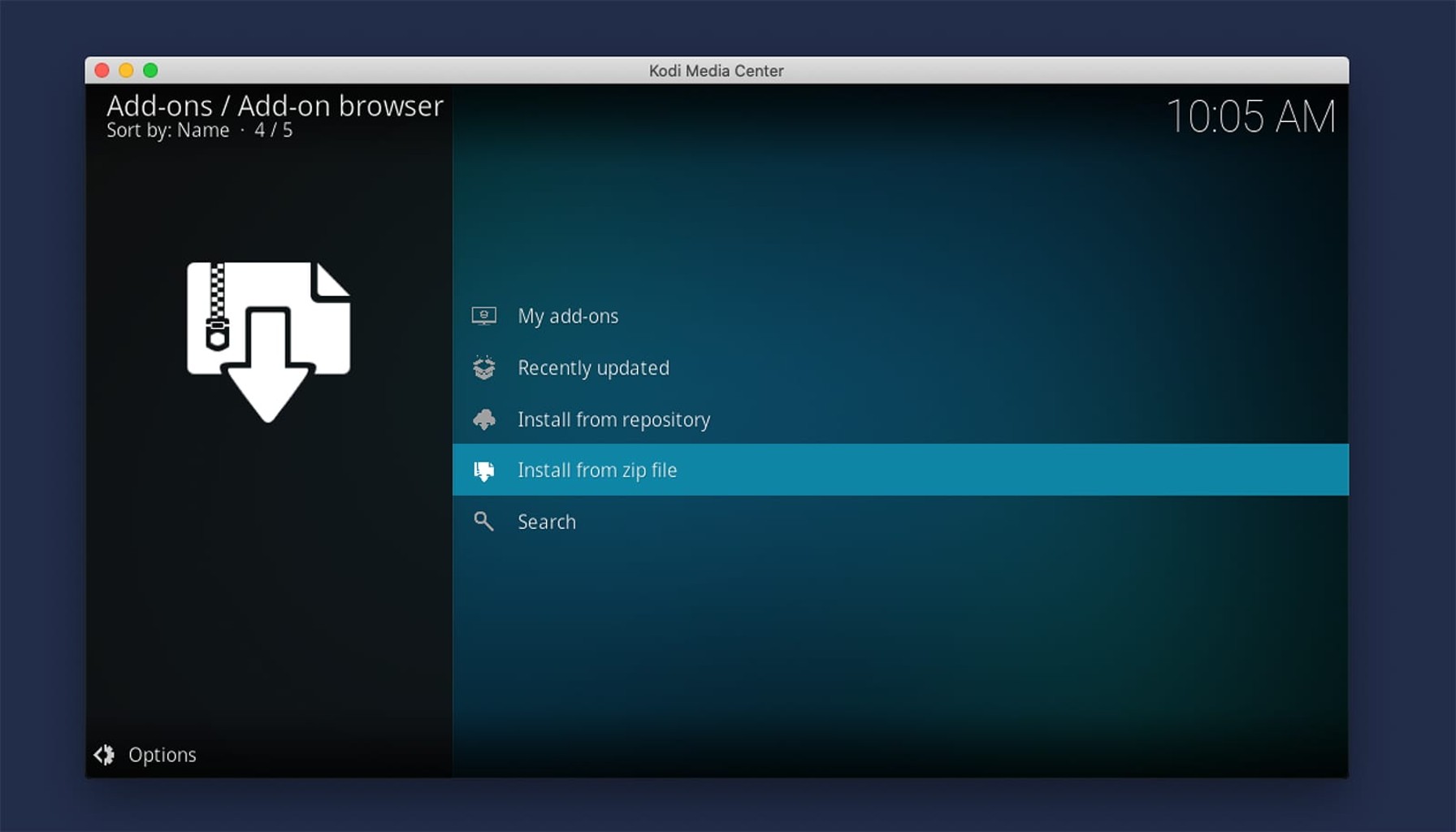 how to install kodi addons from zip files in