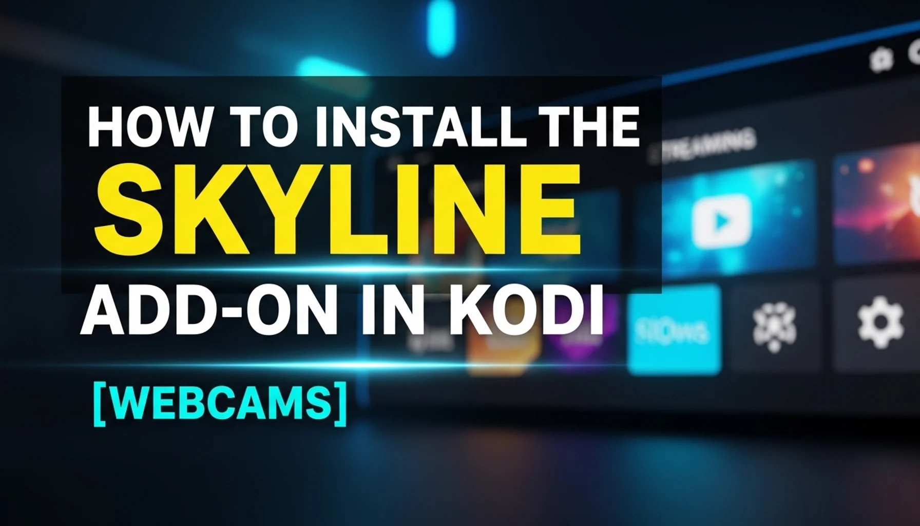 how to install the skyline add on in kodi webcams
