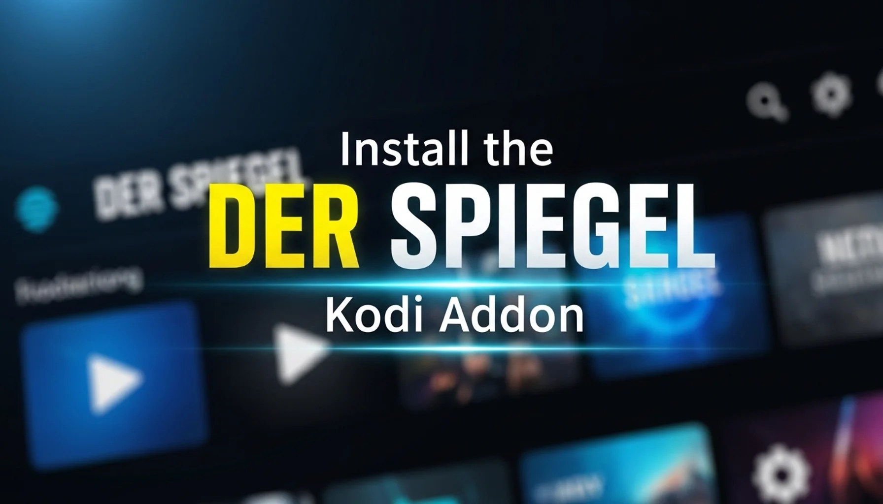 install the der spiegel kodi addon