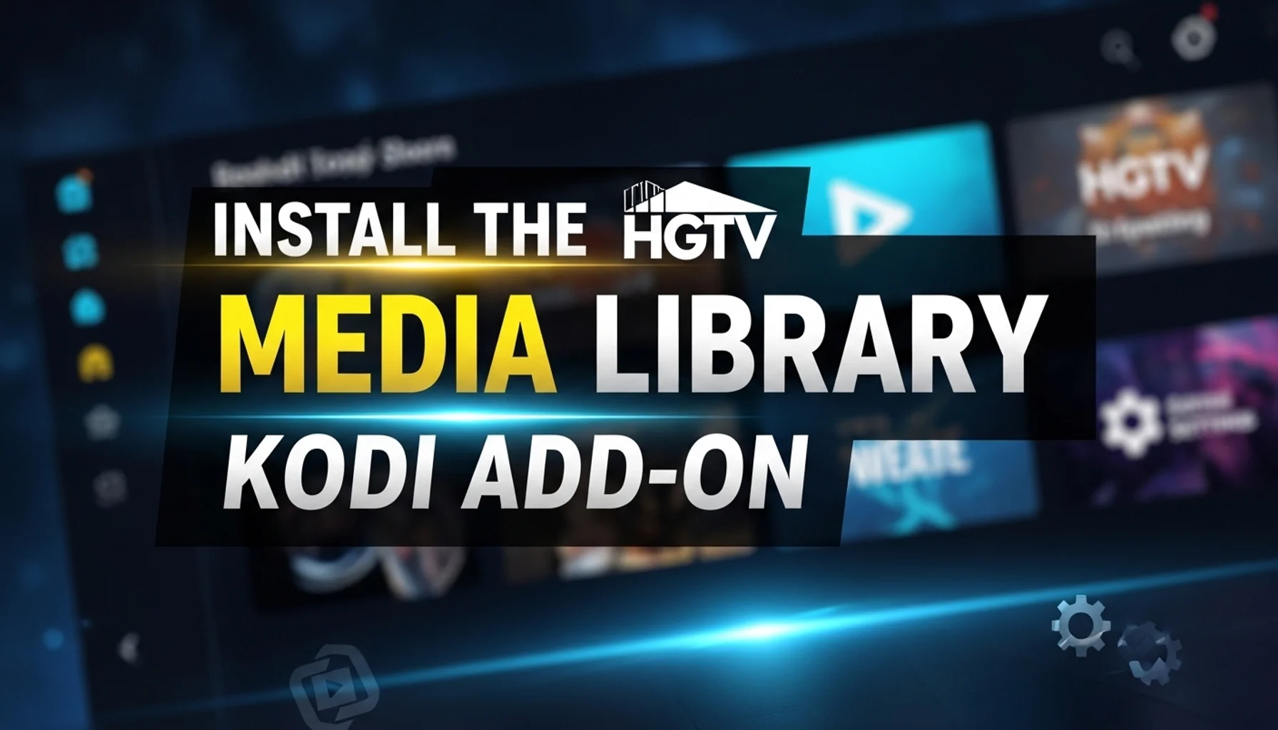 install the hgtv media library kodi add on