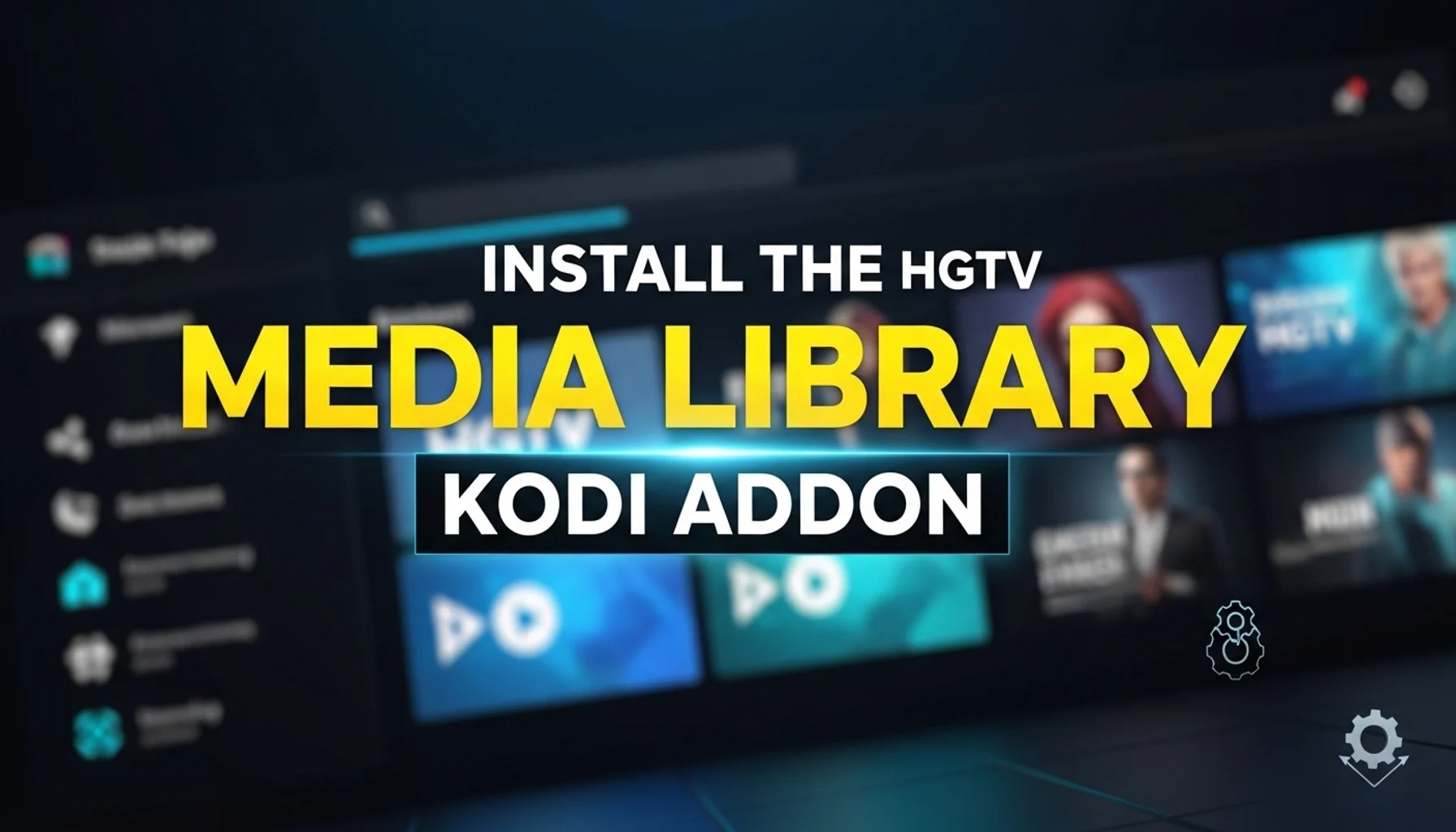 install the hgtv media library kodi addon
