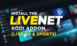 install the livenet kodi addon live tv sports