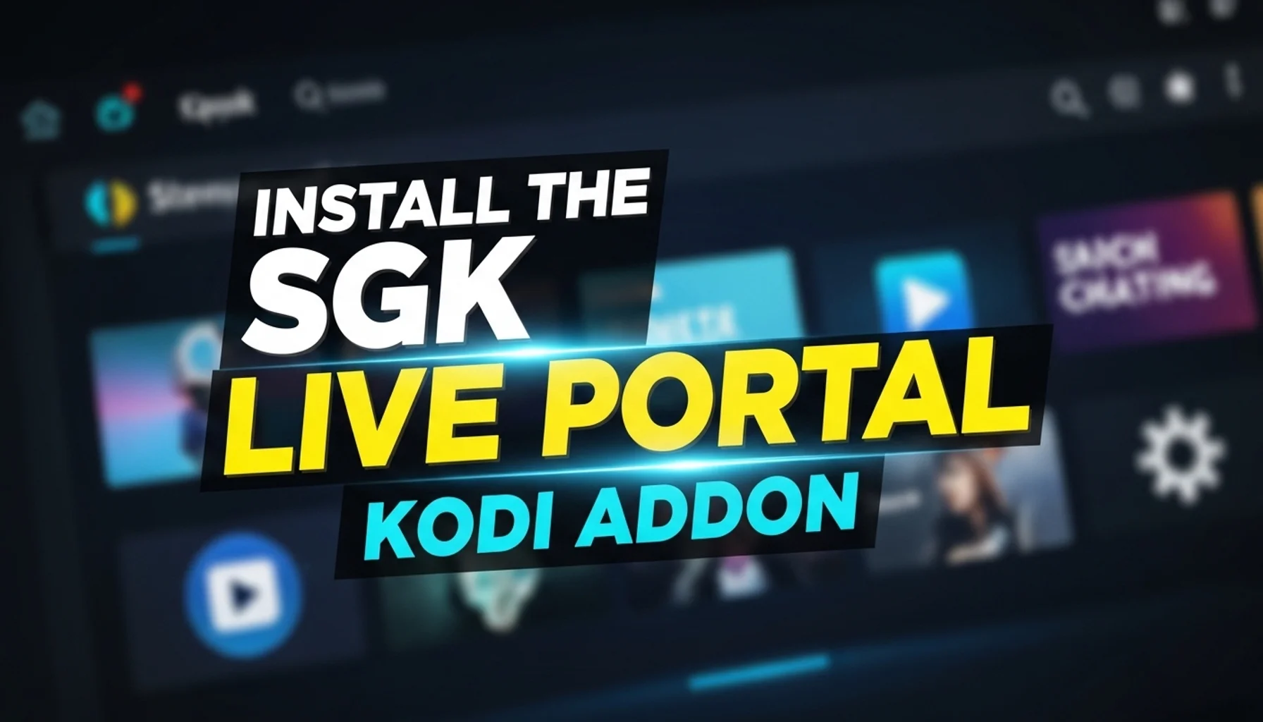 install the sgk live portal kodi addon