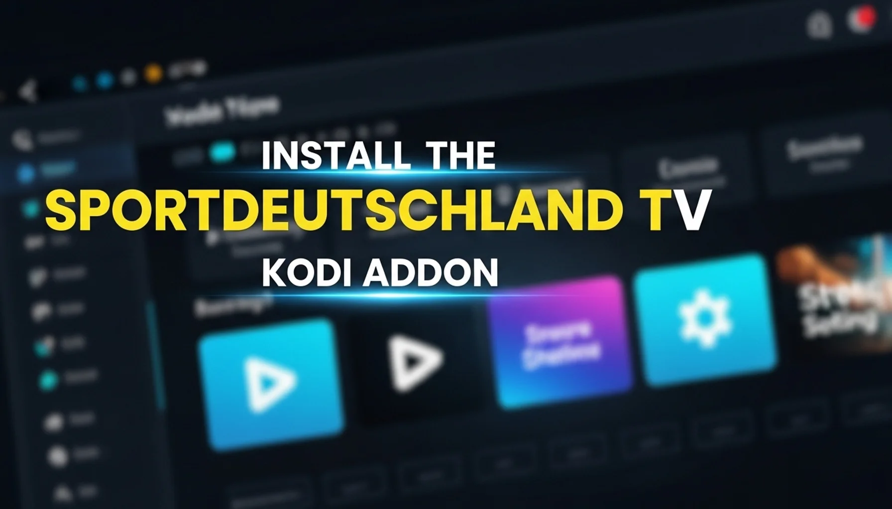 install the sportdeutschland tv kodi addon