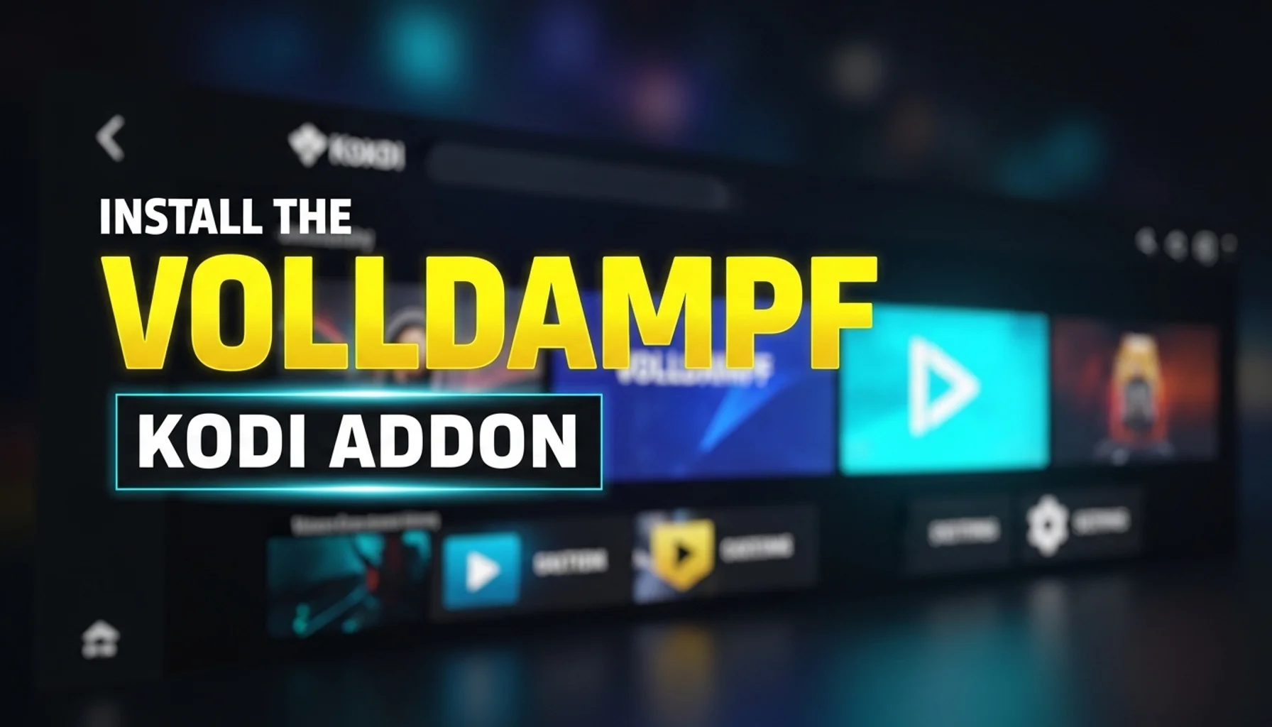 install the volldampf kodi addon