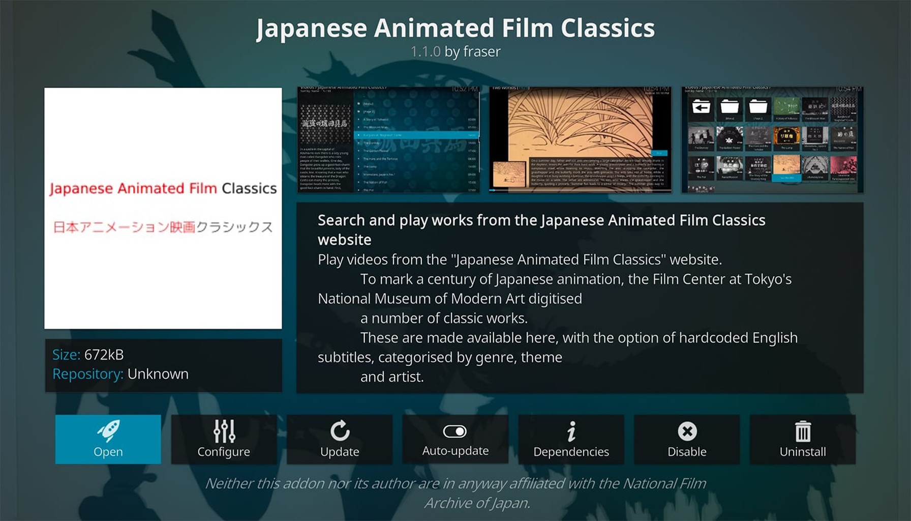japanese animated film classics kodi addon how to install it