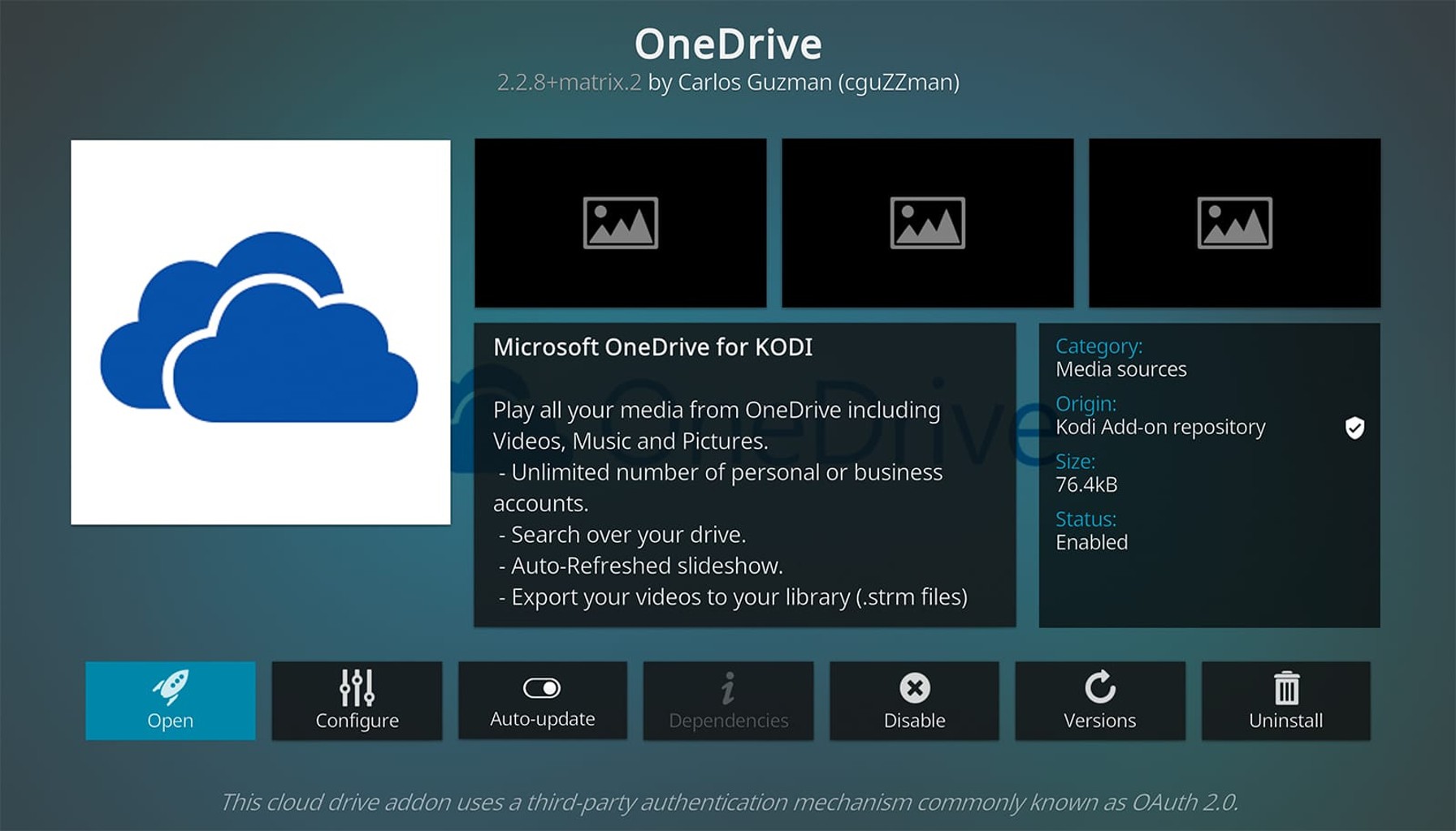 onedrive kodi addon how to install it on kodi