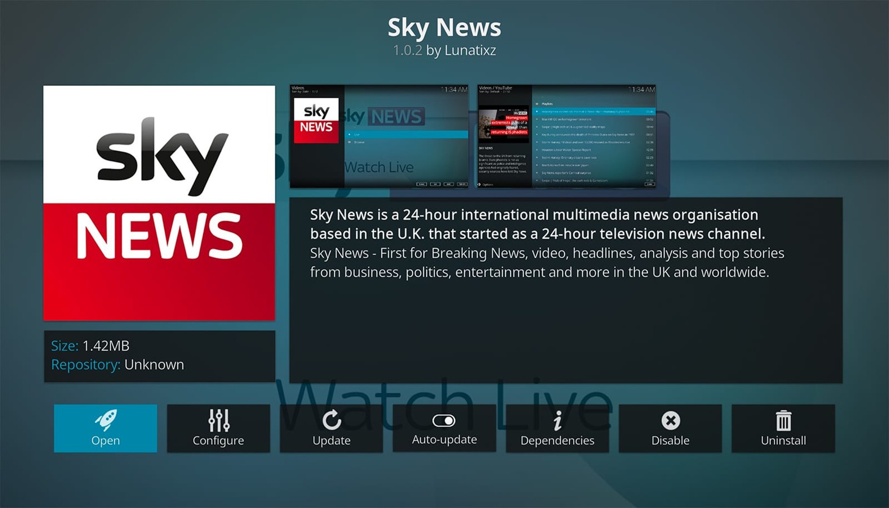 sky news kodi addon how to install it on kodi